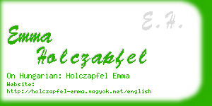 emma holczapfel business card